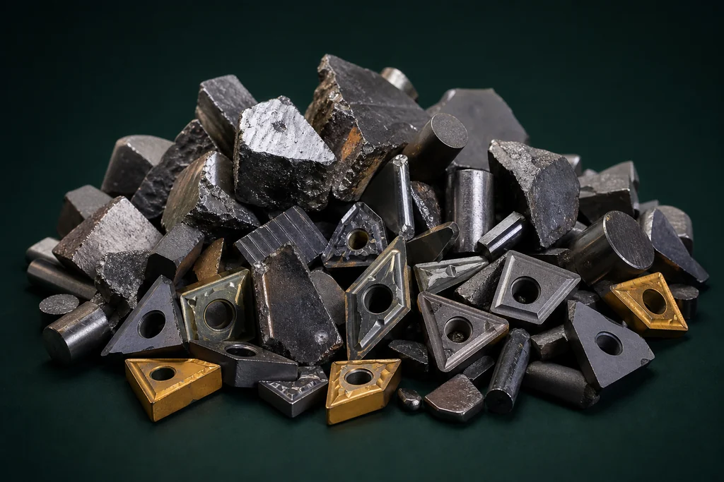 Gebrauchte Hartmetall-Werkzeuge und Schneidplatten