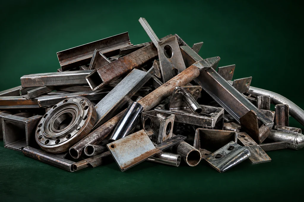 Gemischte Metallteile für die sortierte Verwertung